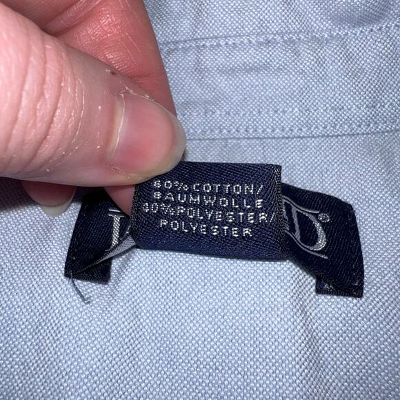 Lands End Boys Dress Shirt Button Down Collared Long Sleeve Blue Size 7 - Picture 6 of 7